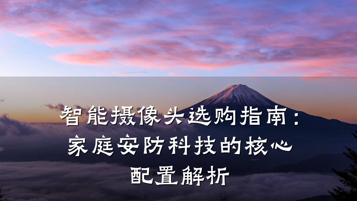 智能摄像头选购指南:家庭安防科技的核心配置解析