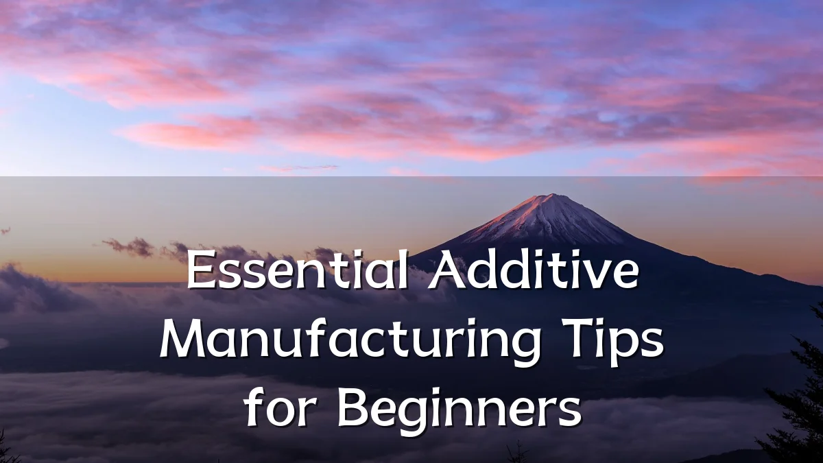 Essential Additive Manufacturing Tips for Beginners
