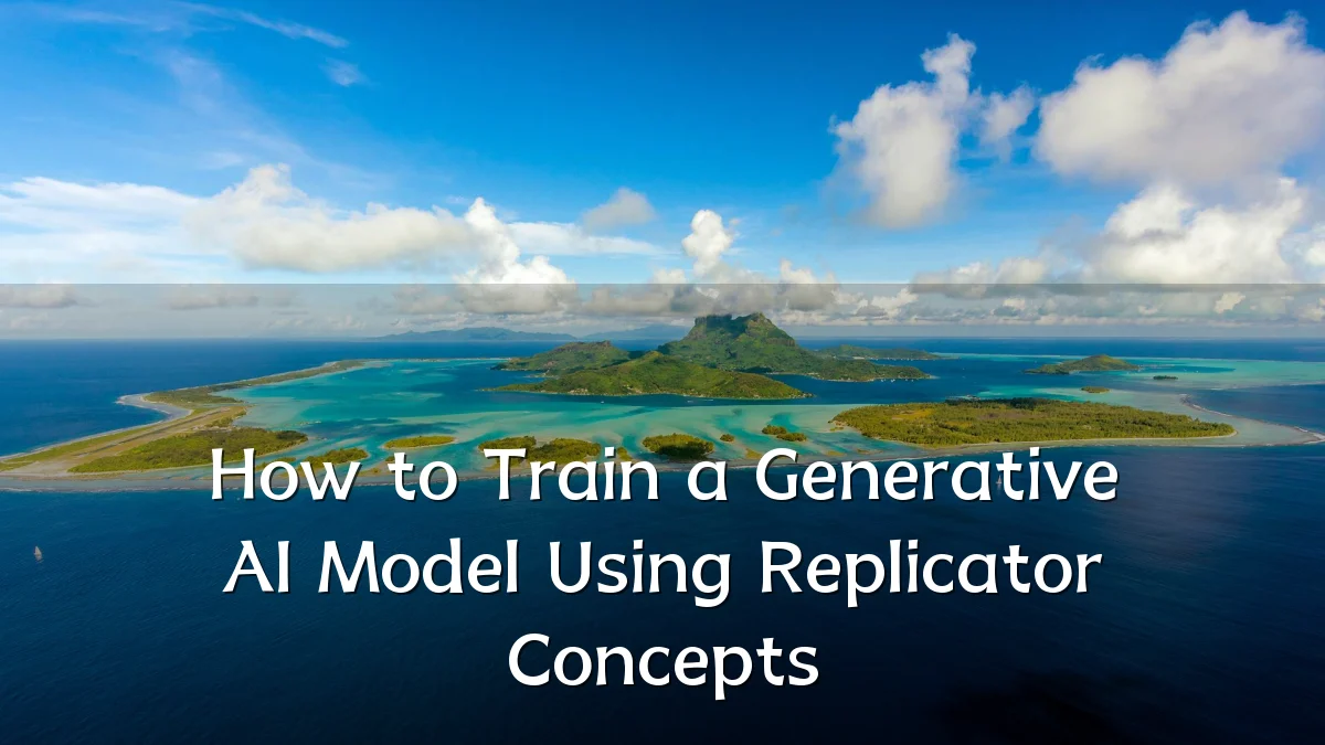 How to Train a Generative AI Model Using Replicator Concepts