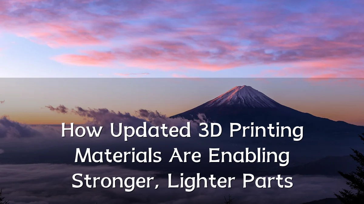 How Updated 3D Printing Materials Are Enabling Stronger, Lighter Parts