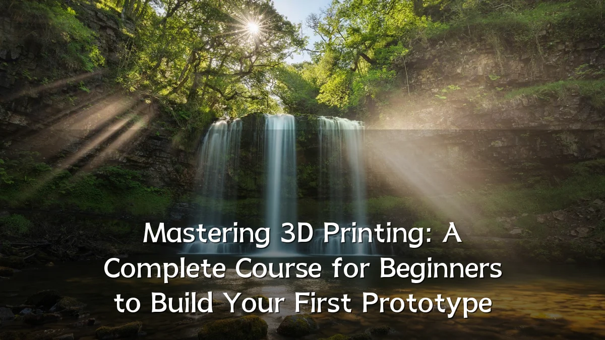 Mastering 3D Printing: A Complete Course for Beginners to Build Your First Prototype