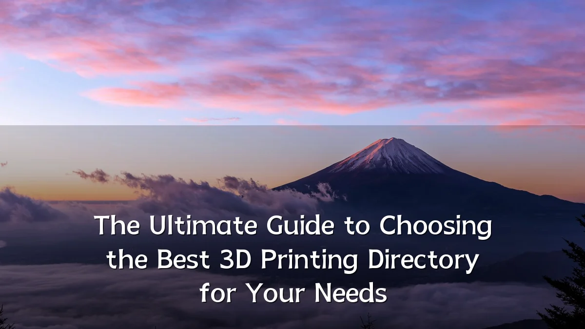 The Ultimate Guide to Choosing the Best 3D Printing Directory for Your Needs