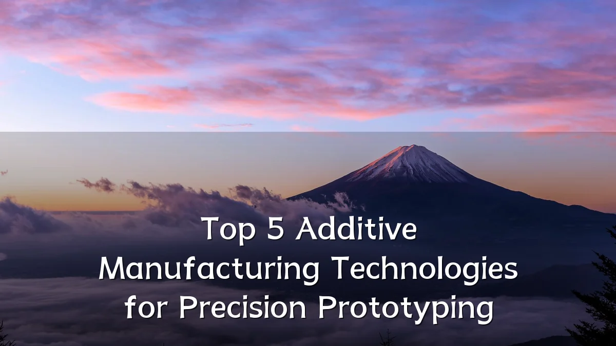 Top 5 Additive Manufacturing Technologies for Precision Prototyping