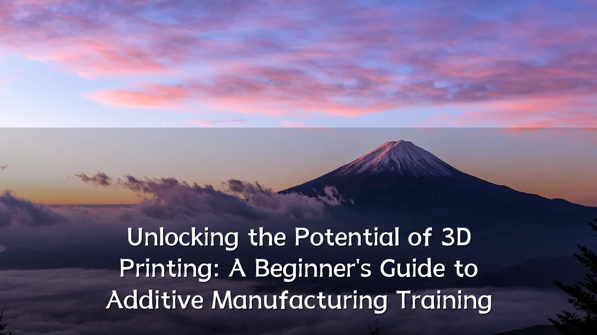Unlocking the Potential of 3D Printing: A Beginner's Guide to Additive Manufacturing Training