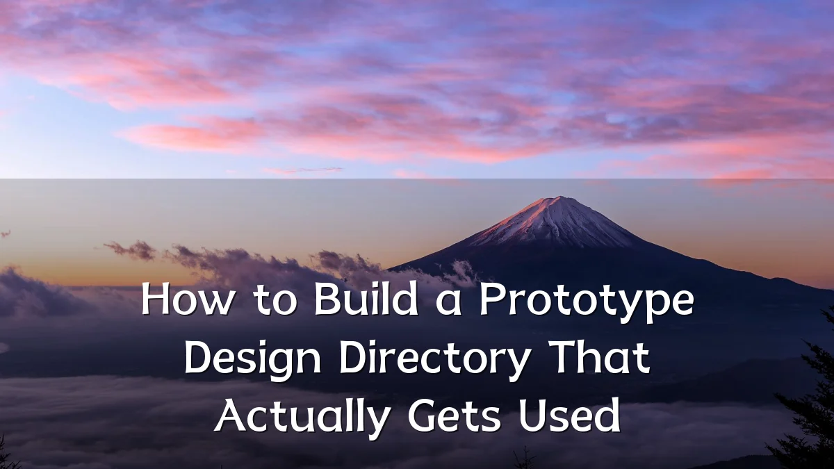 How to Build a Prototype Design Directory That Actually Gets Used