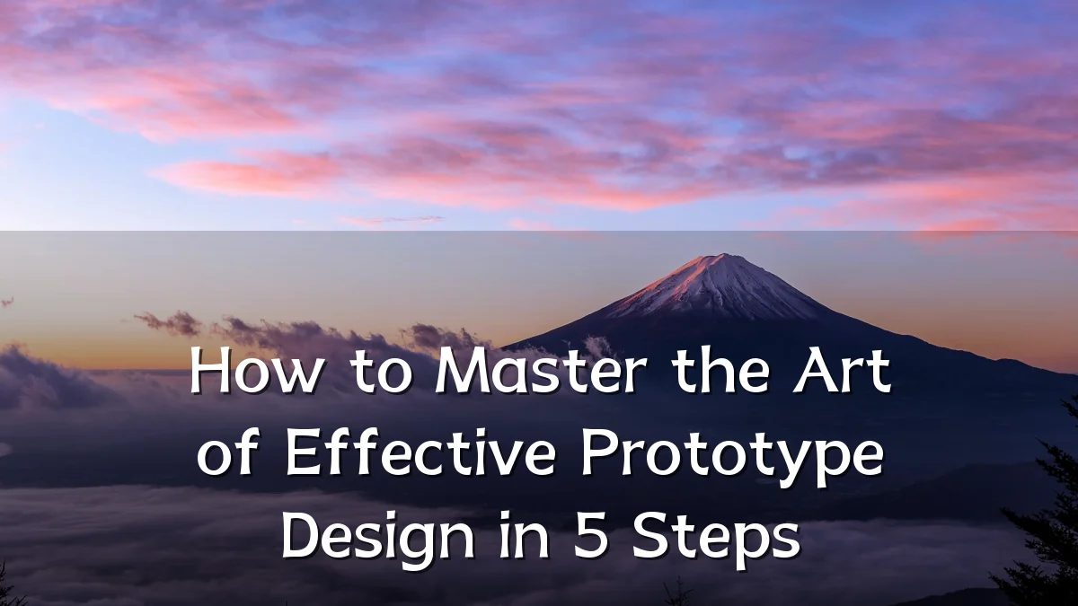How to Master the Art of Effective Prototype Design in 5 Steps