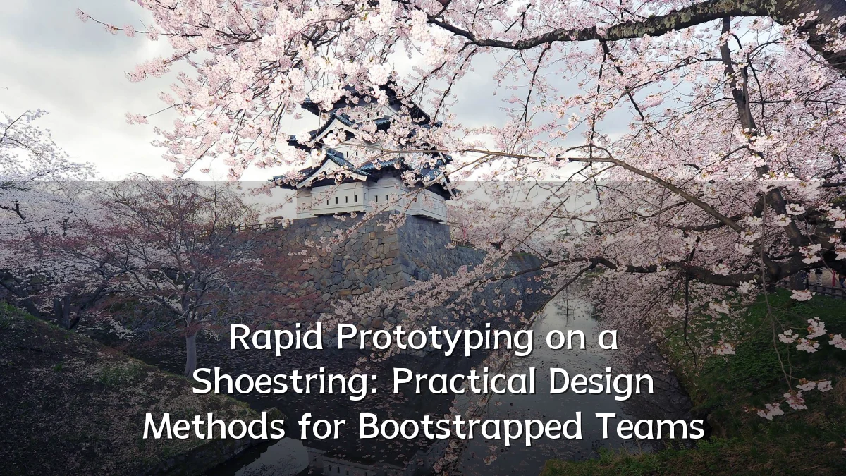 Rapid Prototyping on a Shoestring: Practical Design Methods for Bootstrapped Teams