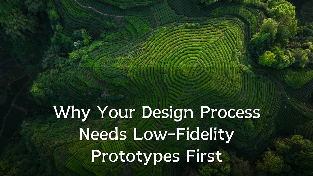 Why Your Design Process Needs Low-Fidelity Prototypes First